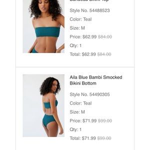 Aila Blue Bambi smocked bikini